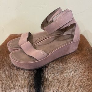Naked Feet $128 NWOT Renzi Platform Sandal - Women's Size 9.5M Blush